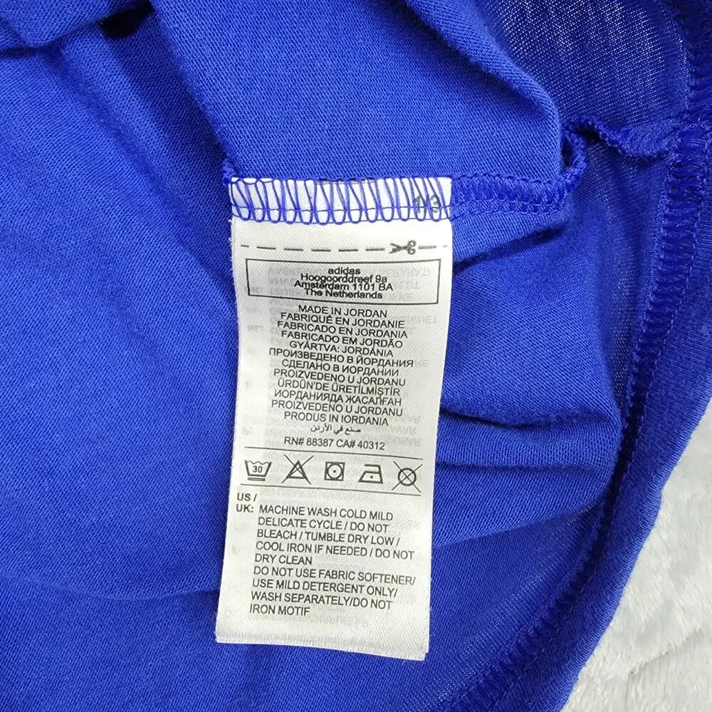 Adidas Aeroready Mens Large Blue Short Sleeve Athletic Training T-Shirt Tee